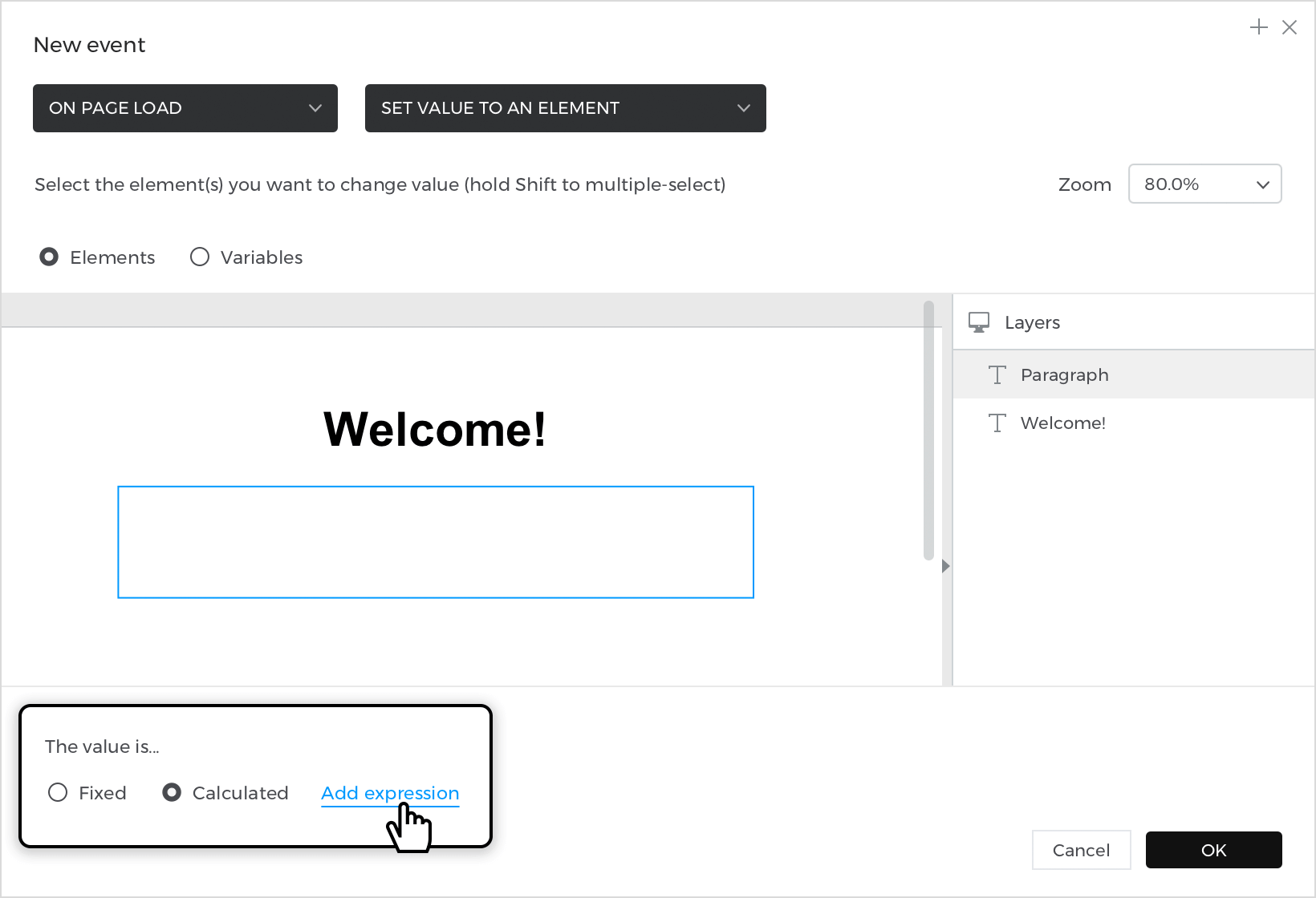 Calculated value for input field