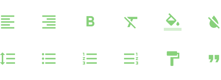 Justinmind Android Icons library - text editor buttons