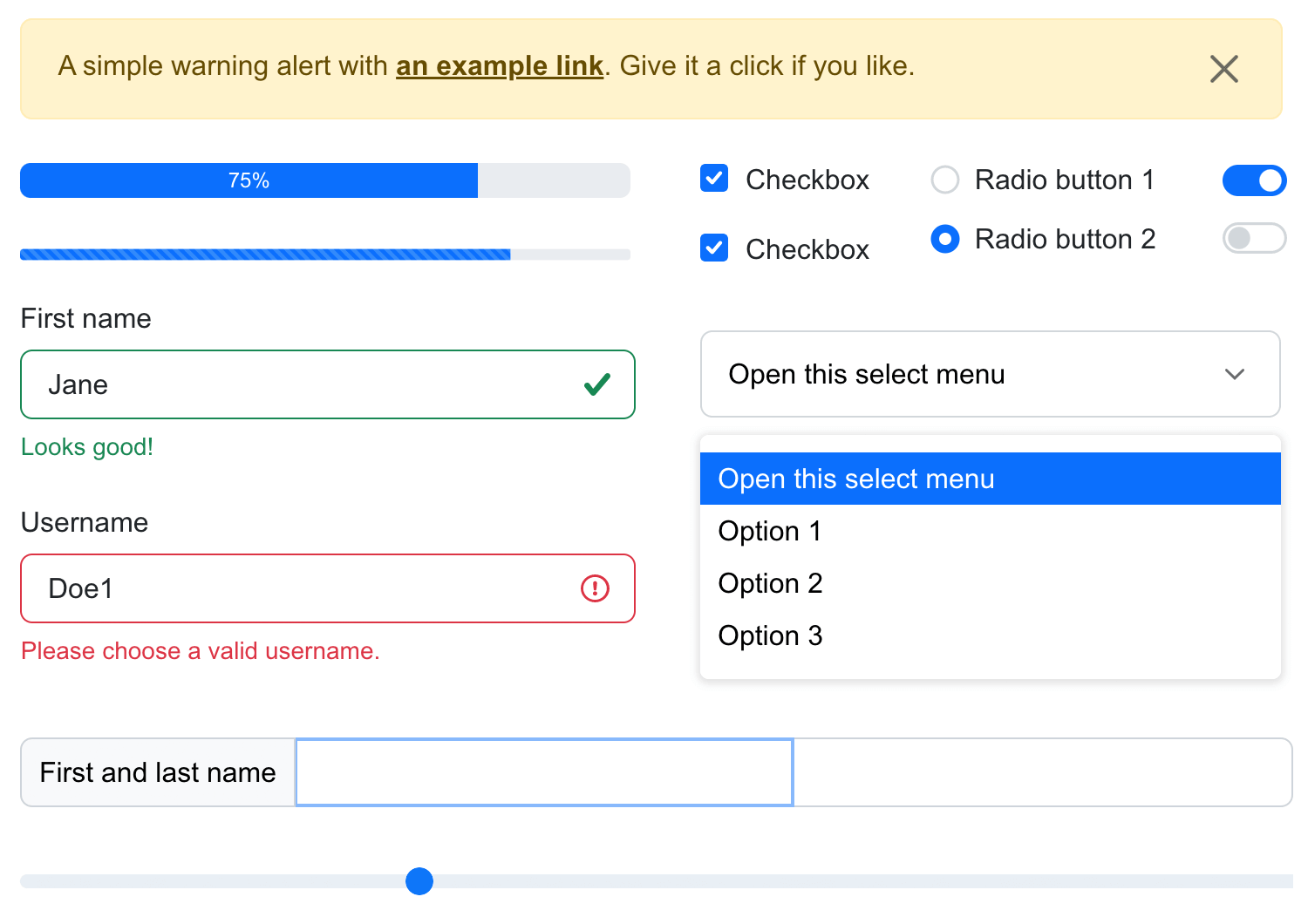 ui component kit bootstrap for form design