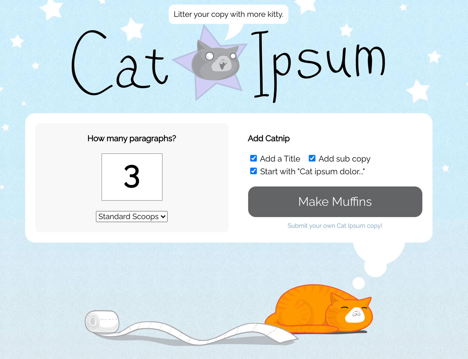 cat lorem as alternative to lorem ipsum