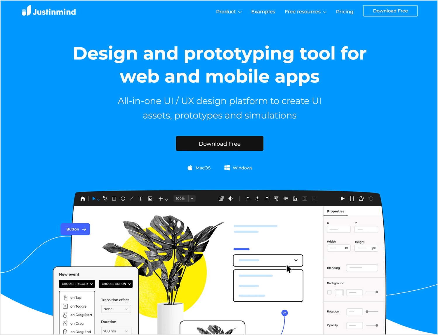 Justinmind design and prototyping tool for web and mobile apps