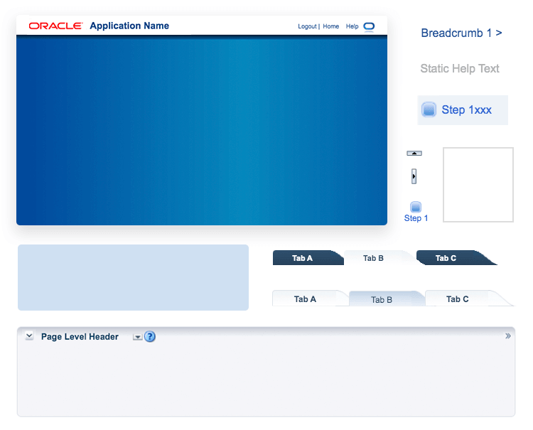 ORACLE Fusion UI kit - navigation and layout components