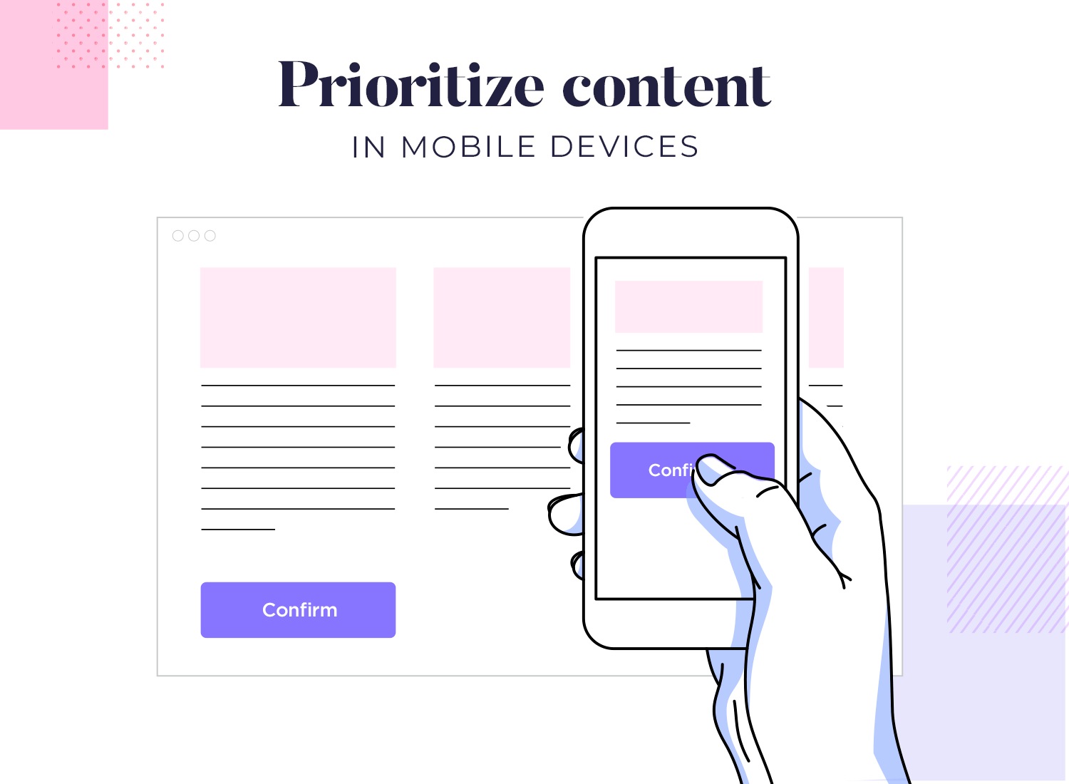 Responsive website examples - prioritize content for mobile