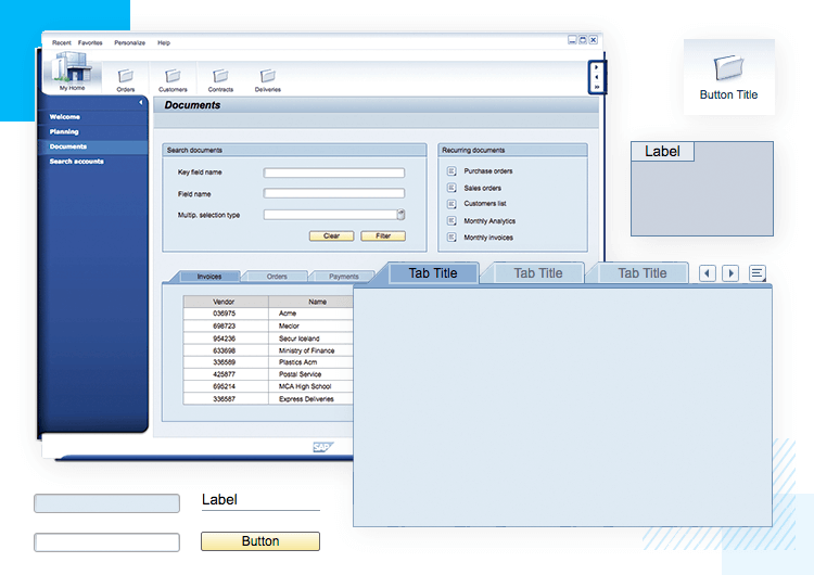 sap erp interface example