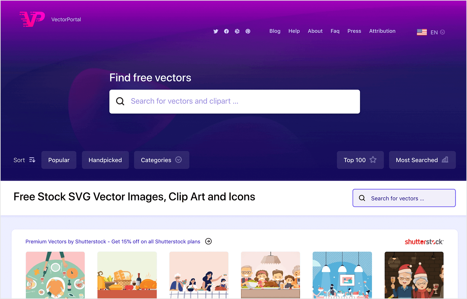 vector portal as place for free images and illustrations