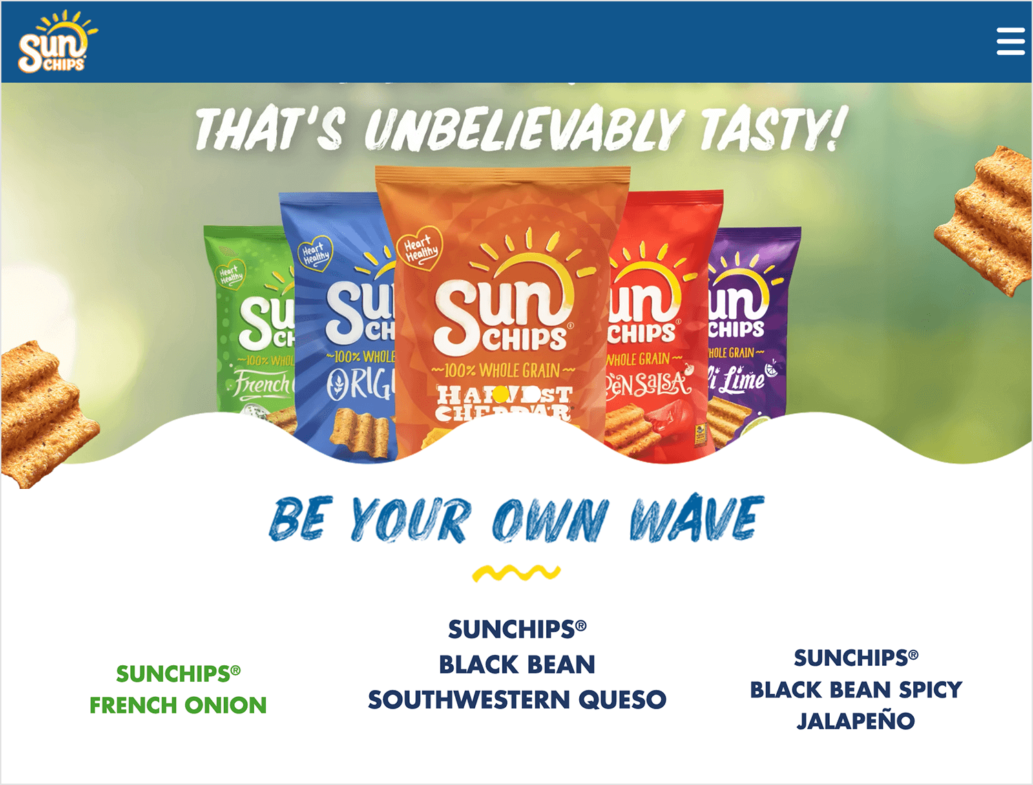 SunChips website background