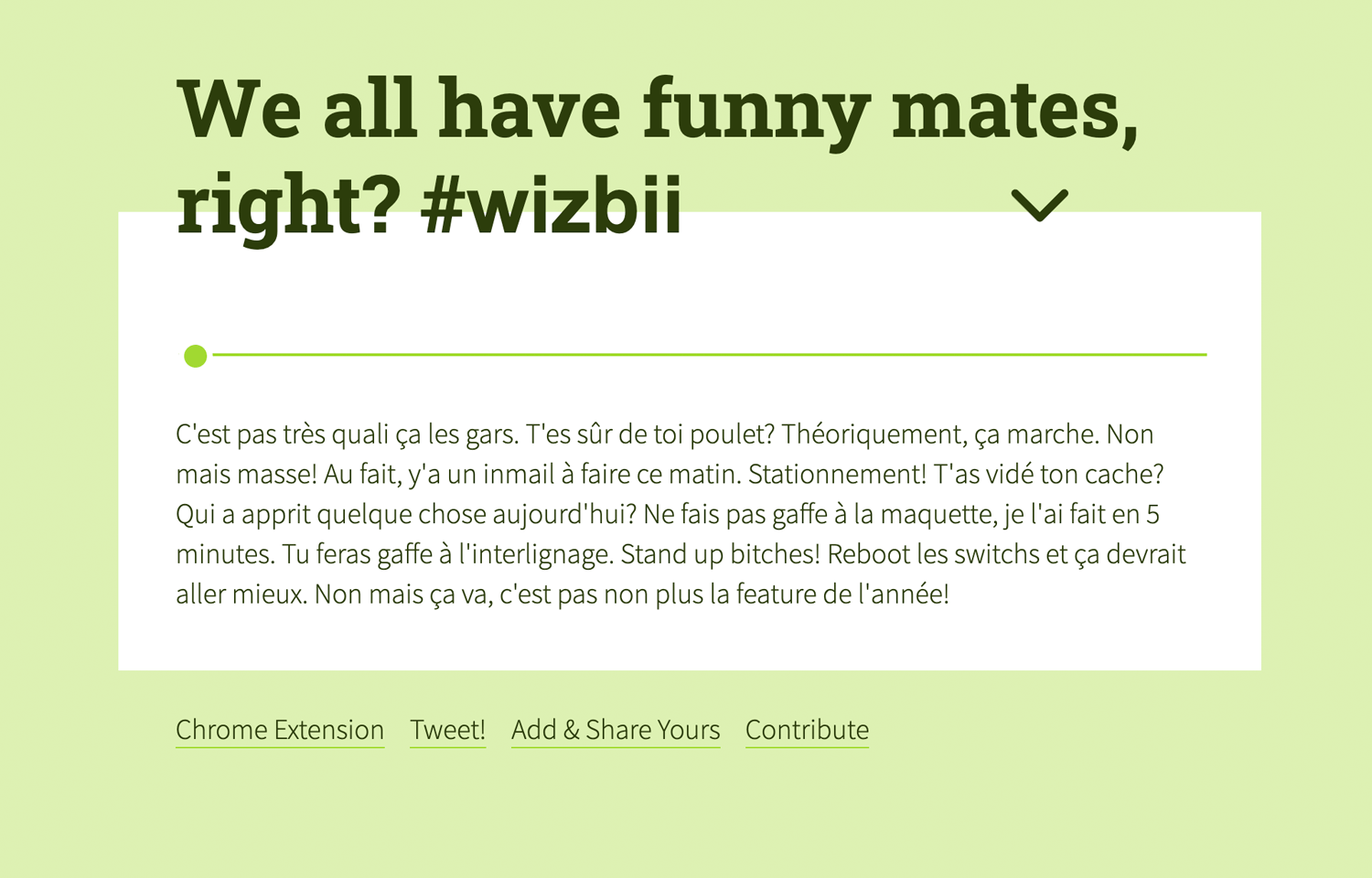 Wiz Ipsum Lorem Ipsum alternative with funny French phrases